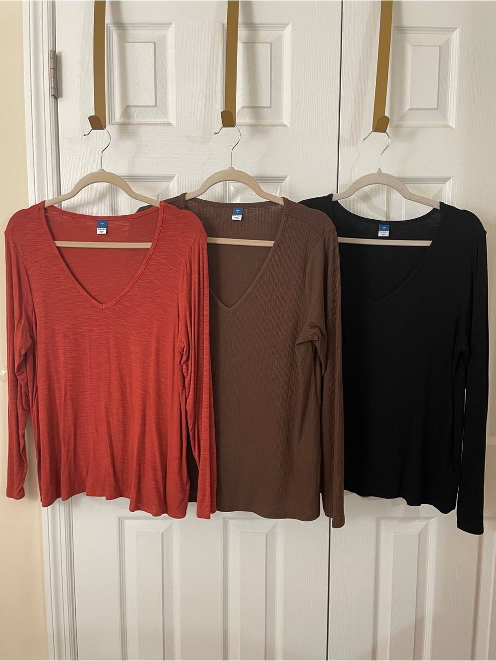 Old Navy Women's Luxe V-Neck Long Sleeve T-shirts - Bundle 3 x $15